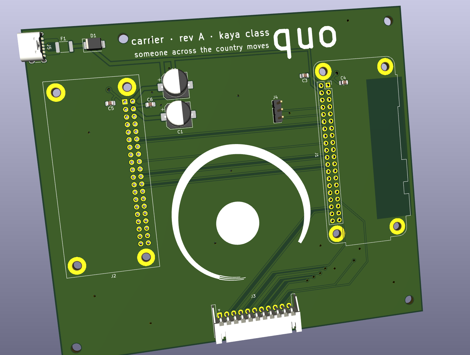 The carrier board as a render